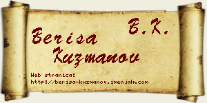 Beriša Kuzmanov vizit kartica
